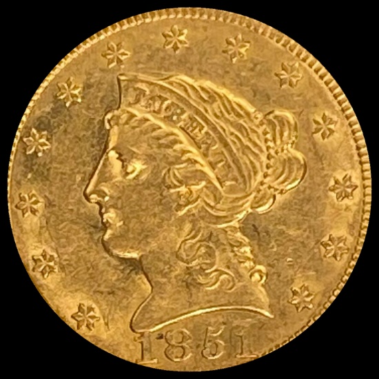 1851 Liberty Head Quarter Eagle CHOICE AU