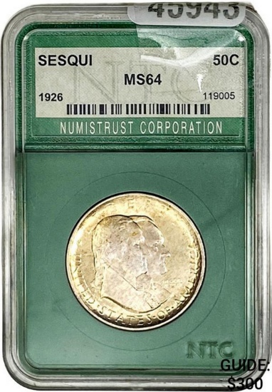 1926 Sesquicentennial 50C NGC MS64