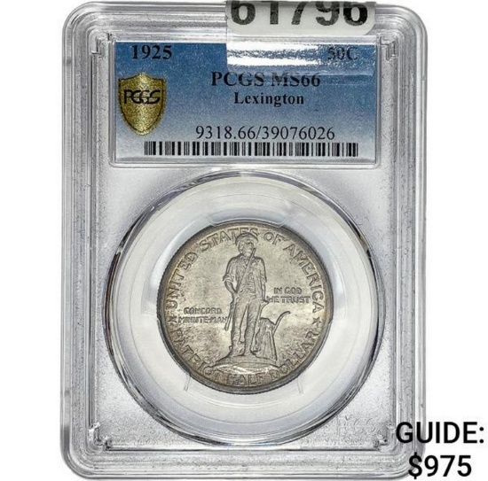 1925 Lexington Commemorative PCGS MS63