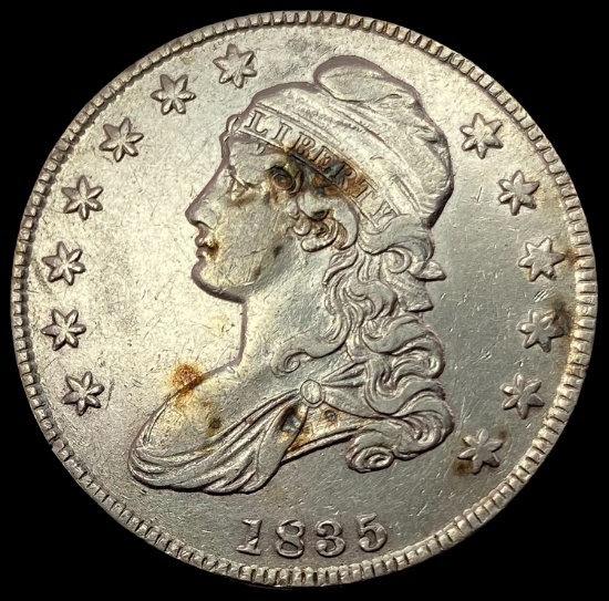 1835 SILVER Capped Bust Half Dollar CLOSELY UNCIRCULATED