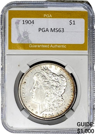 1904 $1 Morgan Dollar PGA MS63