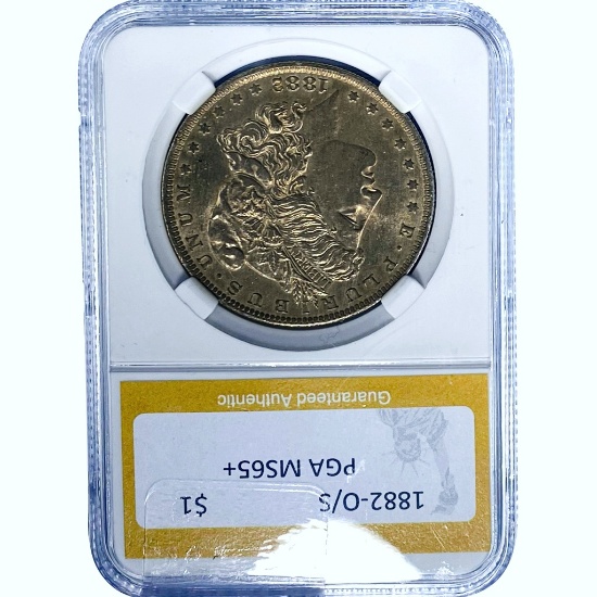 1882-O/S Morgan Dollar PCGS MS65+
