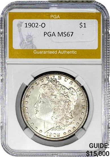 1902-O Morgan Dollar PGA MS67 SILVER