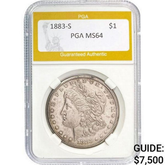 1883-S Morgan Dollar PGA MS64  MS64