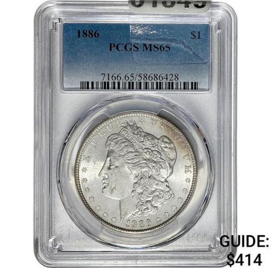 1886 Morgan Dollar PCGS MS65 SILVER