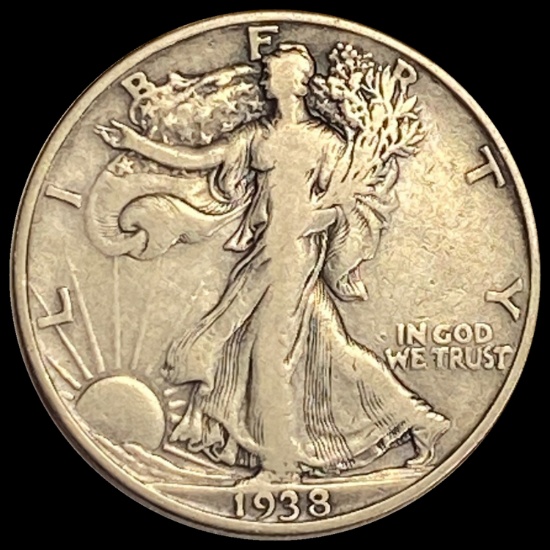 1938-D Walking Liberty Half Dollar LIGHTLY CIRCULATED