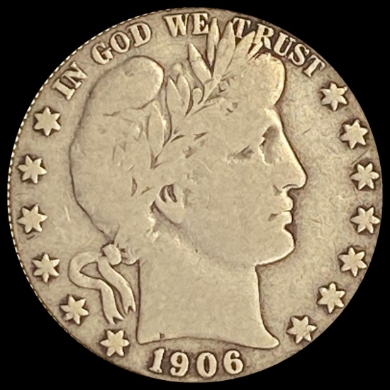 1906-O Silver Barber Half Dollar LIGHTLY CIRCULATED