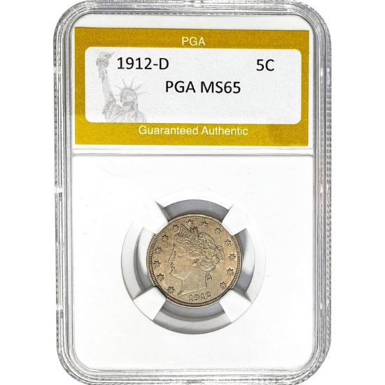 1912-D Liberty Nickel PGA MS65  MS65