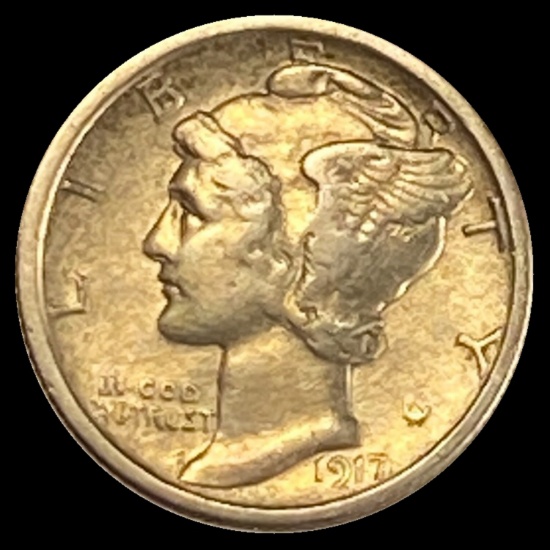 1917-S Mercury Dime LIGHTLY CIRCULATED