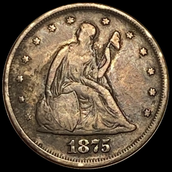 1875 Seated Liberty 20 Cents LIGHTLY CIRCULATED