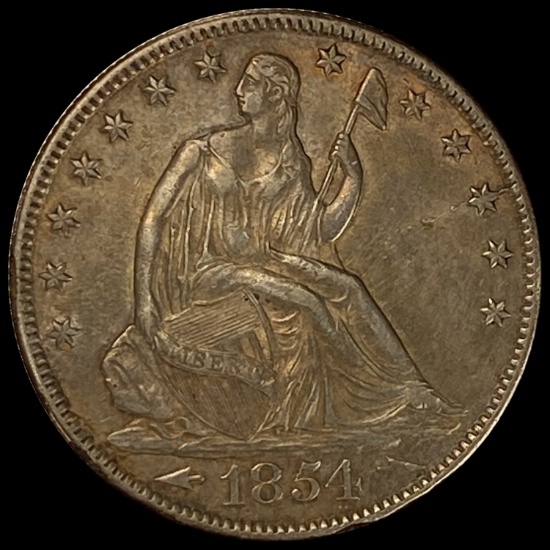 1854-O Seated Liberty Half Dollar CLOSELY UNCIRCULATED