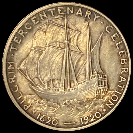 1920 Pilgrim Silver Half Dollar CLOSELY UNCIRCULATED