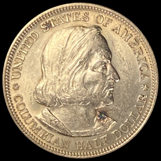 1893 Silver Columbian Exposition Half Dollar CHOICE AU