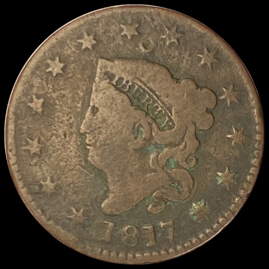 1817 Coronet Head Large Cent LIGHTLY CIRCULATED
