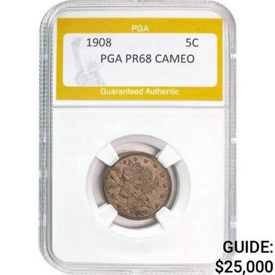 1908 Liberty Head Nickel PGA PR68 CAMEO  PR68