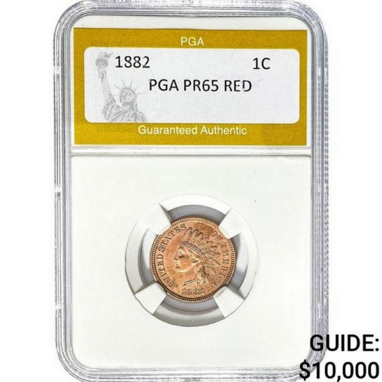 1882 Indian Head Cent PGA PR65 RED  PR65