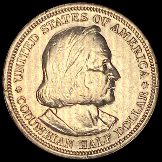 1893 Silver Columbian Exposition Half Dollar LIGHTLY CIRCULATED