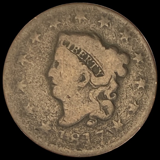 1817 Coronet Head Large Cent LIGHTLY CIRCULATED