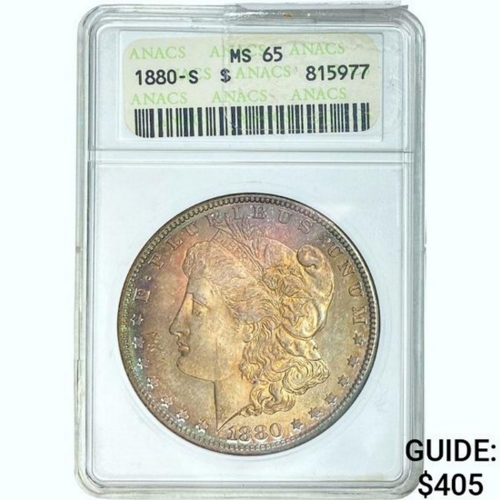1880-S Morgan Dollar ANACS MS65