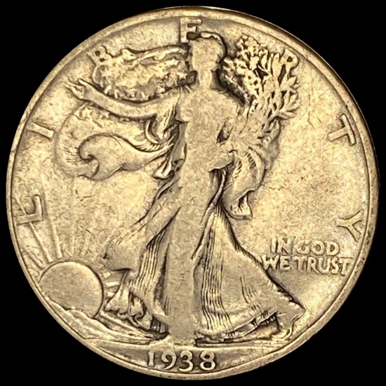 1938-D Walking Liberty Half Dollar LIGHTLY CIRCULATED