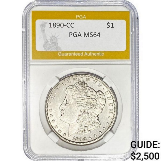 1890-CC Morgan Dollar PGA MS64  MS64
