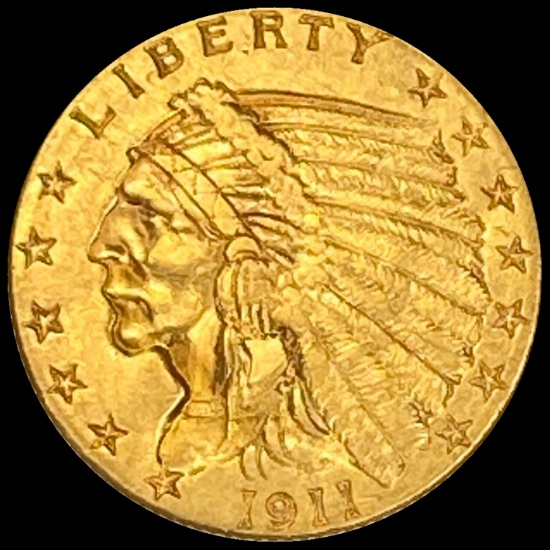 1911 Indian Head Gold $2.50 Quarter Eagle UNCIRCULATED