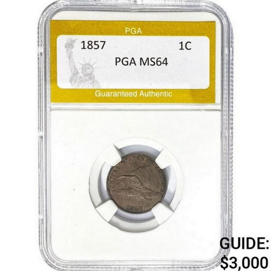 1857 Flying Eagle Cent PGA MS64  MS64