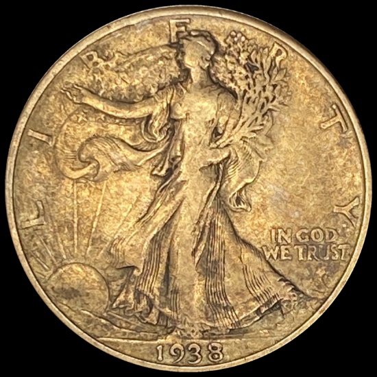 1938-D Silver Half Dollar Walking Liberty UNCIRCULATED