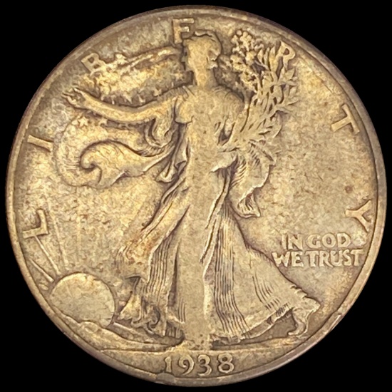 1938-D Silver Half Dollar Walking Liberty CHOICE BU