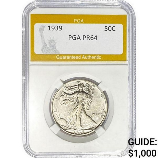 1939 Walking Liberty Half Dollar PGA PR6  PR64