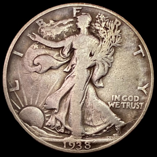 1938-D Walking Liberty Half Dollar LIGHTLY CIRCULATED