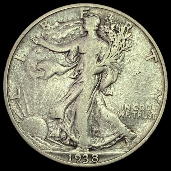 1938-D Walking Liberty Half Dollar LIGHTLY CIRCULATED