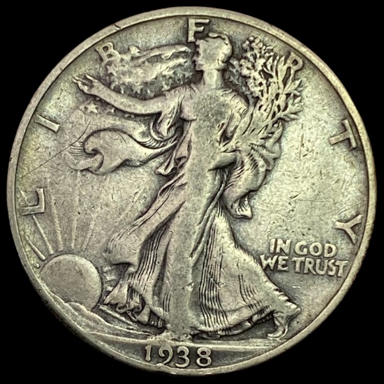 1938-D Walking Liberty Half Dollar LIGHTLY CIRCULATED