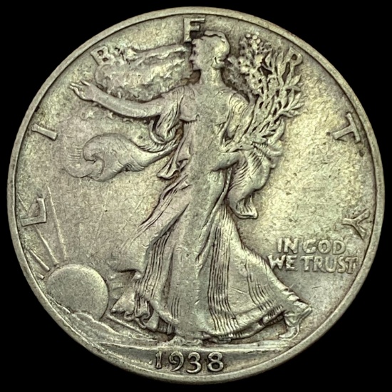 1938-D Walking Liberty Half Dollar LIGHTLY CIRCULATED