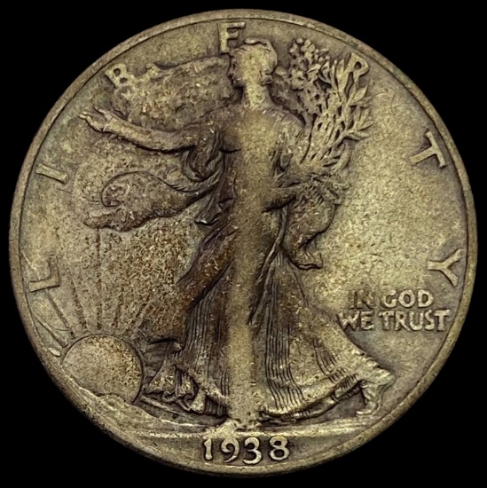 1938-D Walking Liberty Half Dollar LIGHTLY CIRCULATED