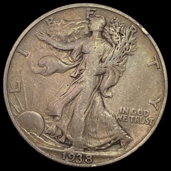 1938-D Walking Liberty Half Dollar ABOUT UNCIRCULATED