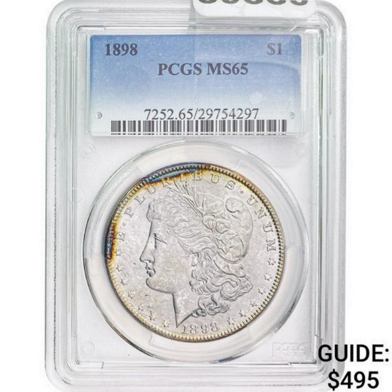 1898 Morgan Silver Dollar PCGS MS65