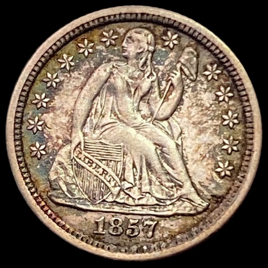 1857-O Seated Liberty Dime CLOSELY UNCIRCULATED