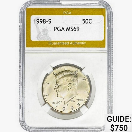 1998-S Kennedy Half Dollar PGA MS69