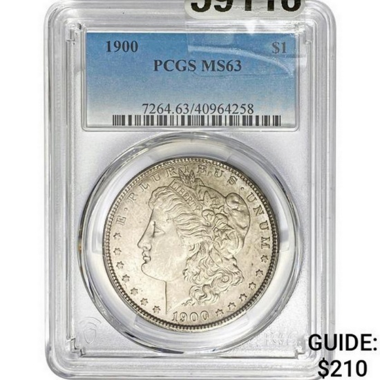 1900 Morgan Silver Dollar PCGS MS63