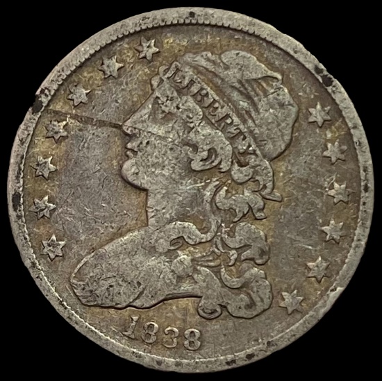 1838 Capped Bust Quarter NICELY CIRCULATED