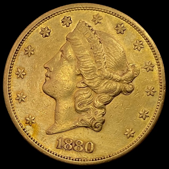 1880-S Liberty Head Double Eagle CLOSELY UNCIRCULATED