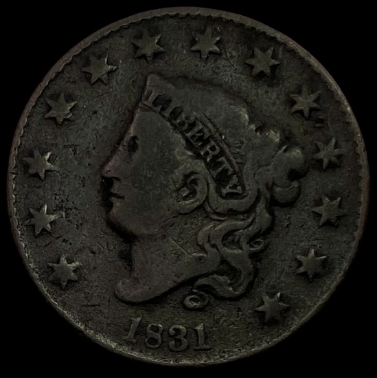 1831 Coronet Head Large Cent NICELY CIRCULATED