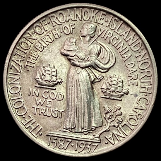 1937 Roanoke Island Half Dollar CHOICE BU
