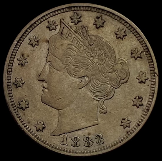 1883 Liberty Head Nickel No Cents NEARLY UNCIRCULATED