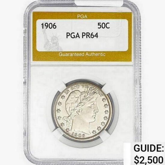 1906 Barber Half Dollar PGA PR64