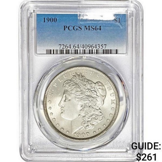 1900 Morgan Silver Dollar PCGS MS64