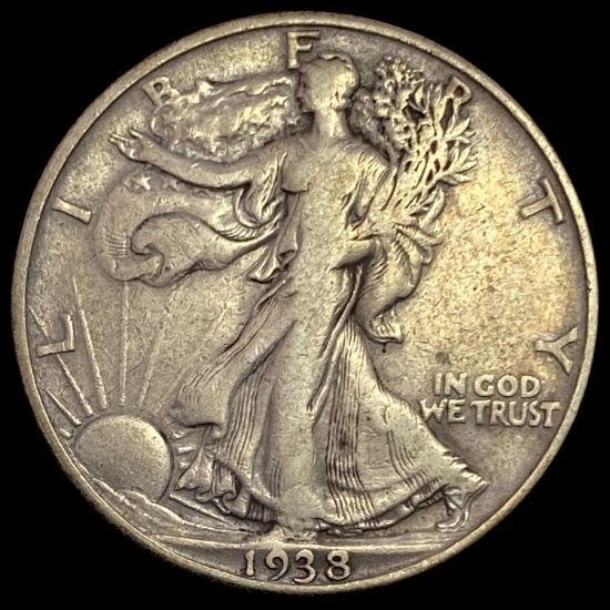 1938-D Walking Liberty Half Dollar LIGHTLY CIRCULATED