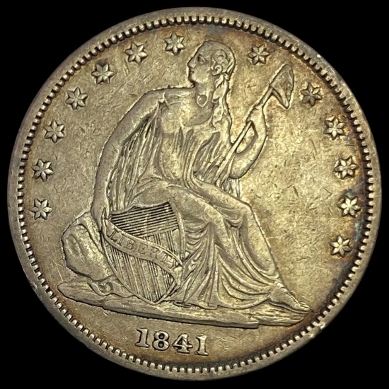 1841 Seated Liberty Half Dollar NEARLY UNCIRCULATED