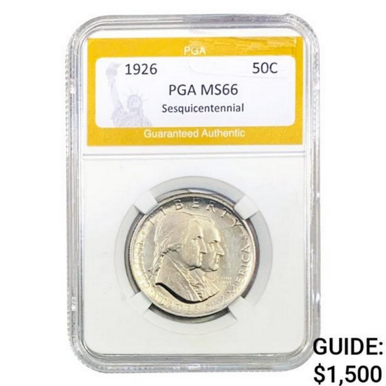 1926 Sesquicentennial Half Dollar PGA MS  MS66